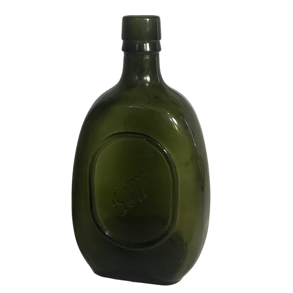 Vintage Argyle Old Nectar Whiskey Bottle 8.5" Tall Green Toronto Canada